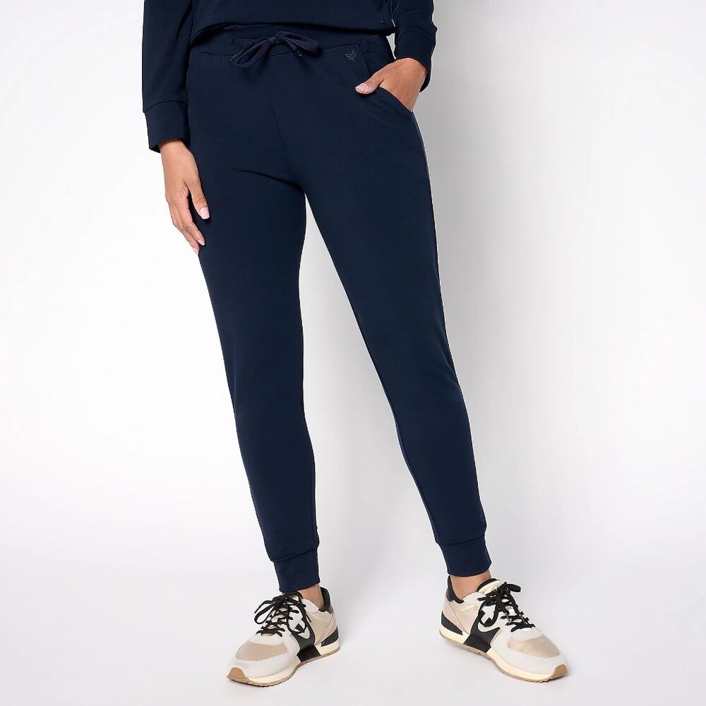 Cozy Earth Women's Navy Brushed Bamboo Jogger Pant Size Large